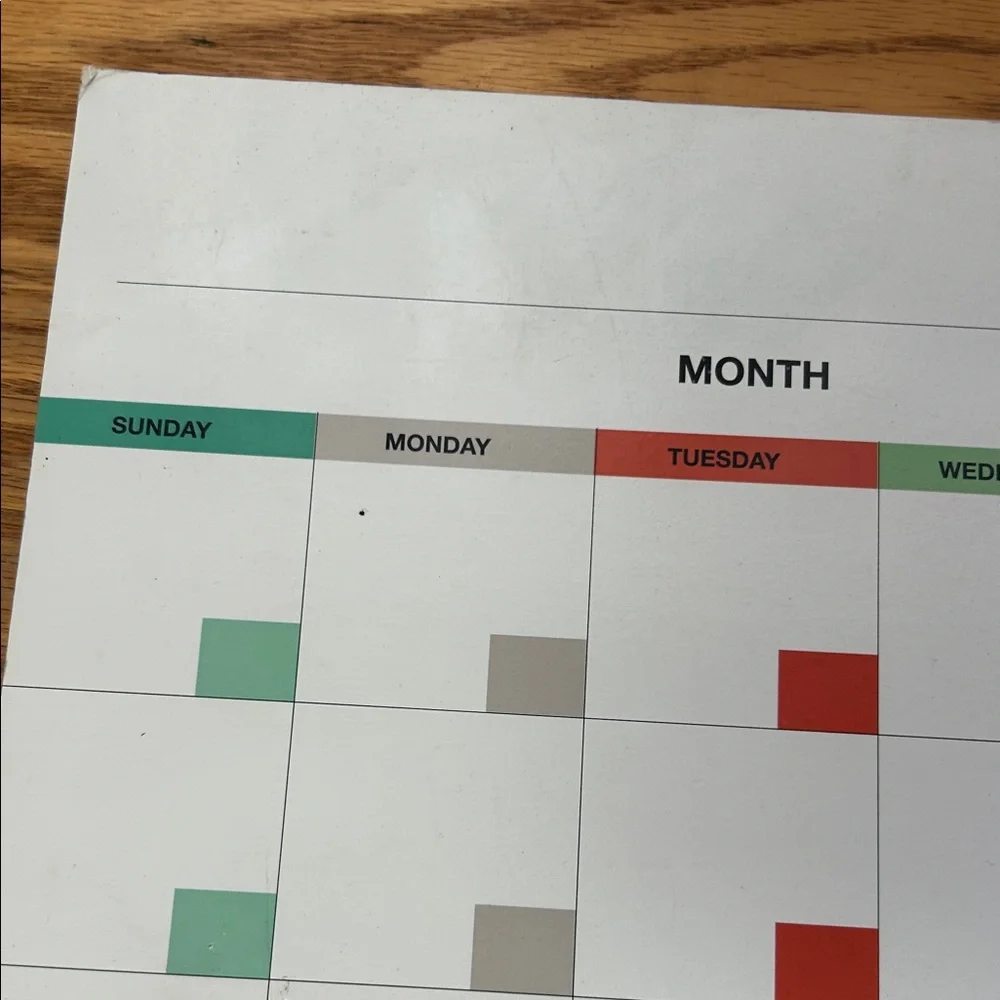 Colorful Monthly Planner for Home Office
